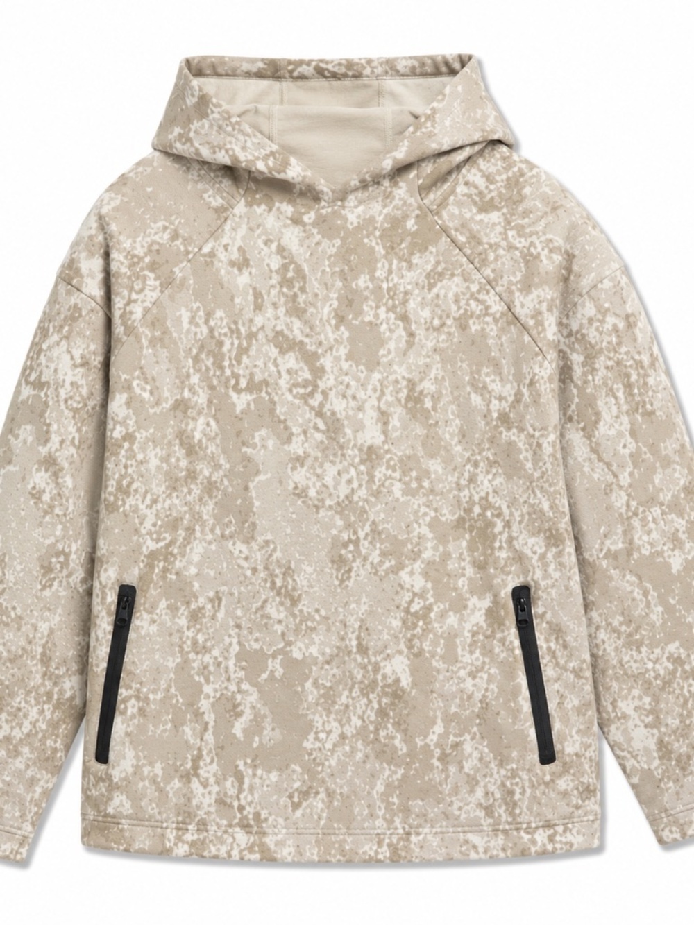 Old Navy Active Dynamic Fleece Beige Camo Hooded Jacket Size XL 14-16